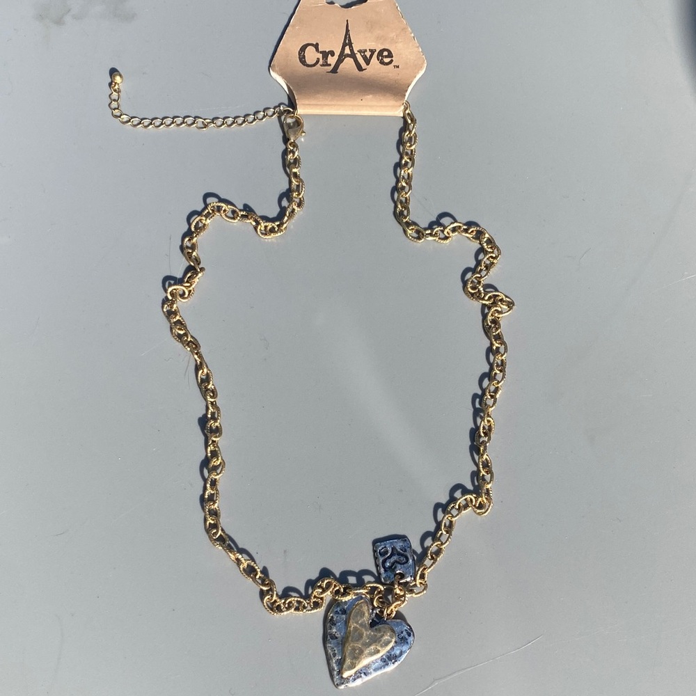 Crave Gold Chain Necklace with Heart Pendant